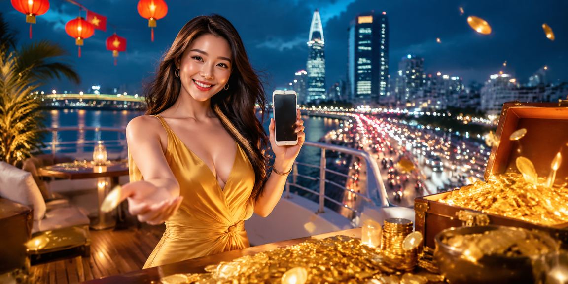 Khung cảnh lễ hội casino di động tại TP.HCM với ánh sáng lung linh