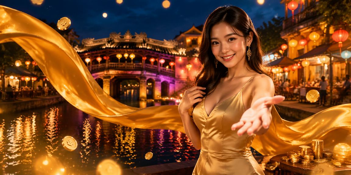 Khung cảnh phố đêm Hội An với không khí vui chơi tích cực